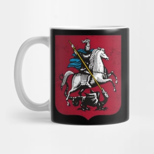 Moscow, Russia / Faded-Vintage Style Flag Design Mug